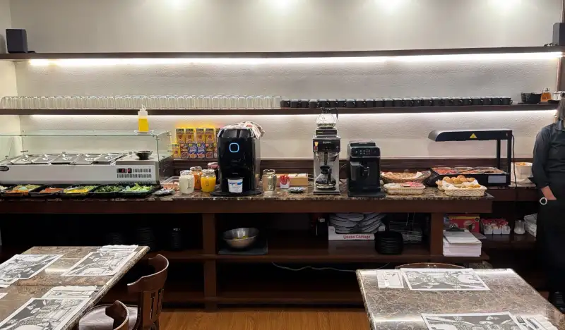 Platillos del desayuno buffet